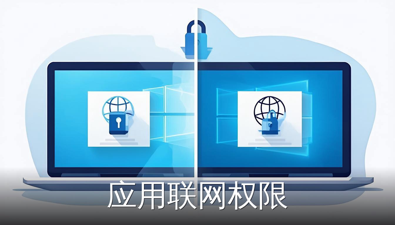 应用联网权限设置示意图，Windows防火墙控制应用网络访问