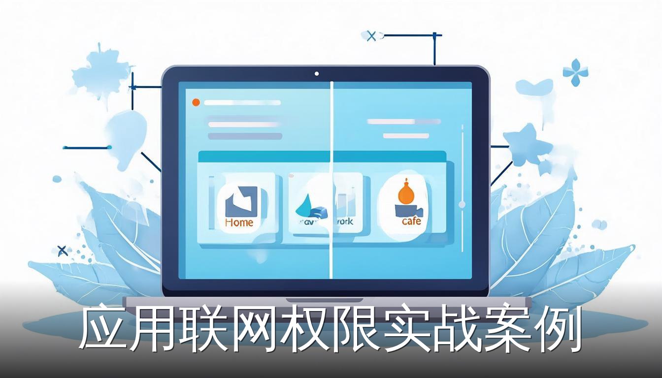 应用联网权限实战案例：防火墙设置与网络类型选择示意图