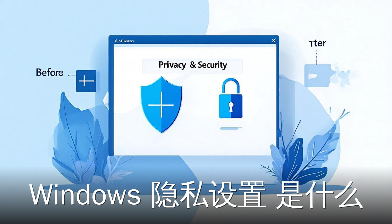Windows 隐私设置入口界面，显示隐私和安全性选项