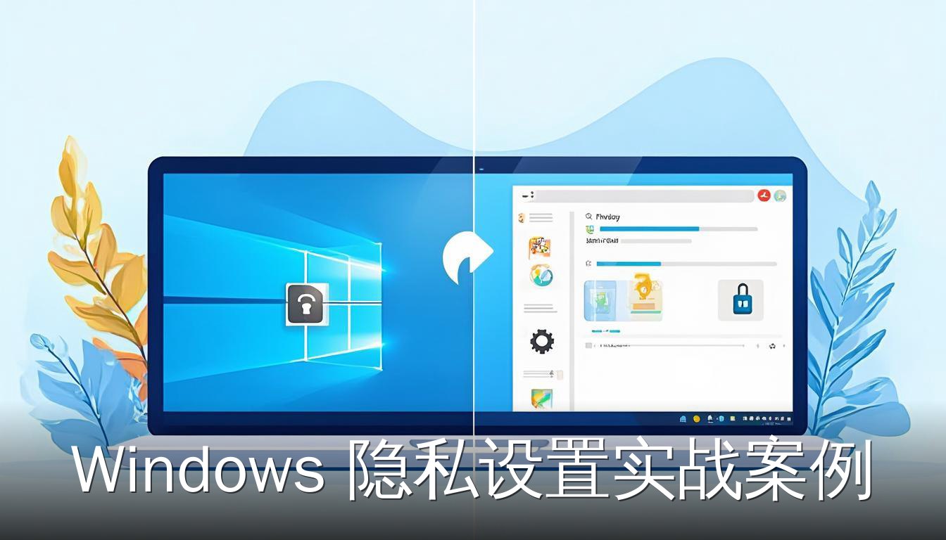 Windows隐私设置实战案例 笔记本电脑屏幕显示隐私设置界面