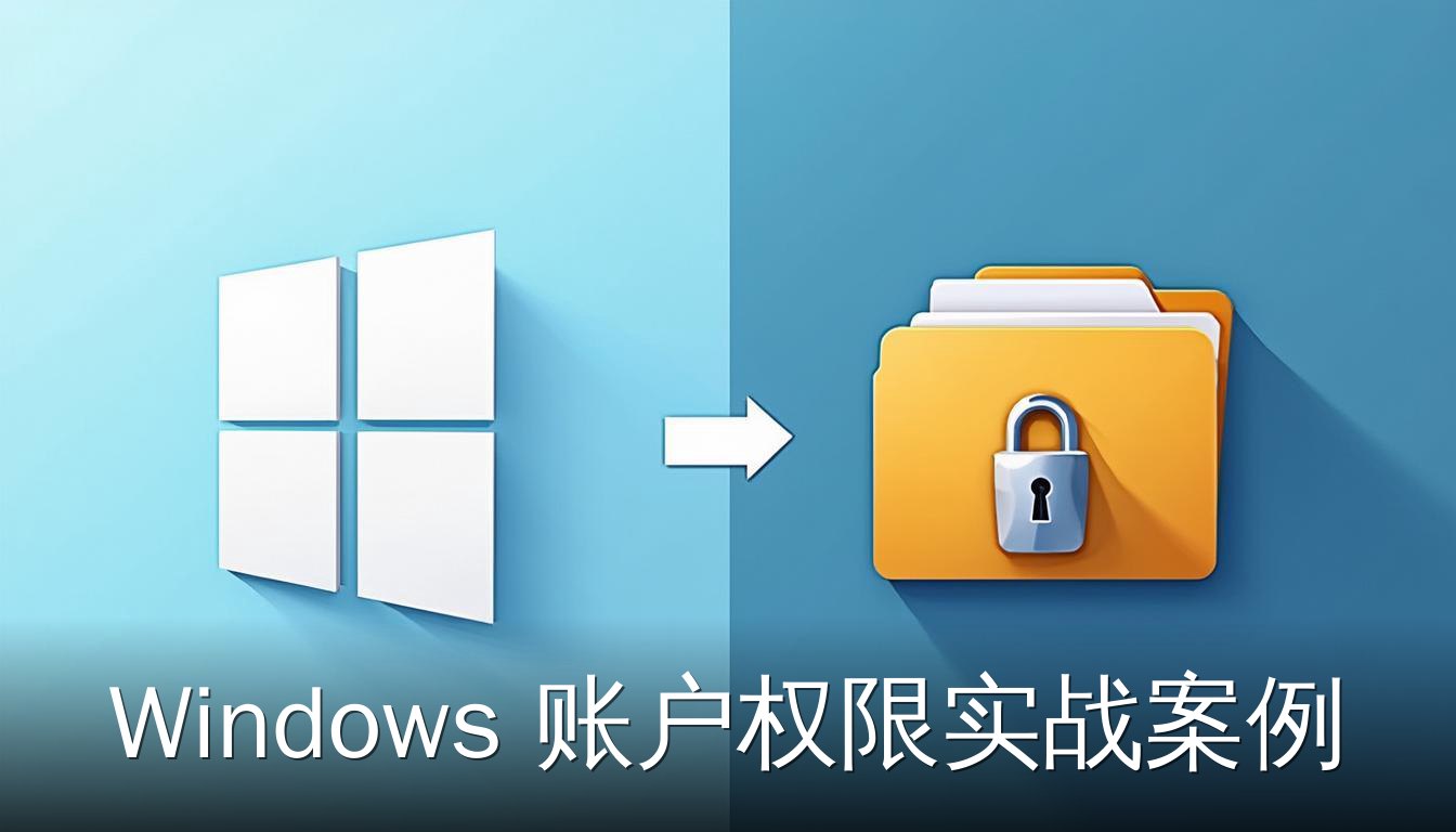 Windows账户权限实战案例：用户图标指向带锁文件夹，象征权限控制